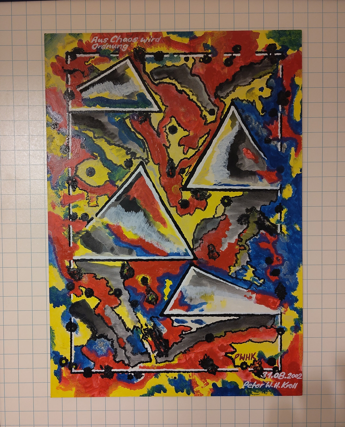 aus chaos wird ordnung acryl auf mehrschichtkarton klein 310802