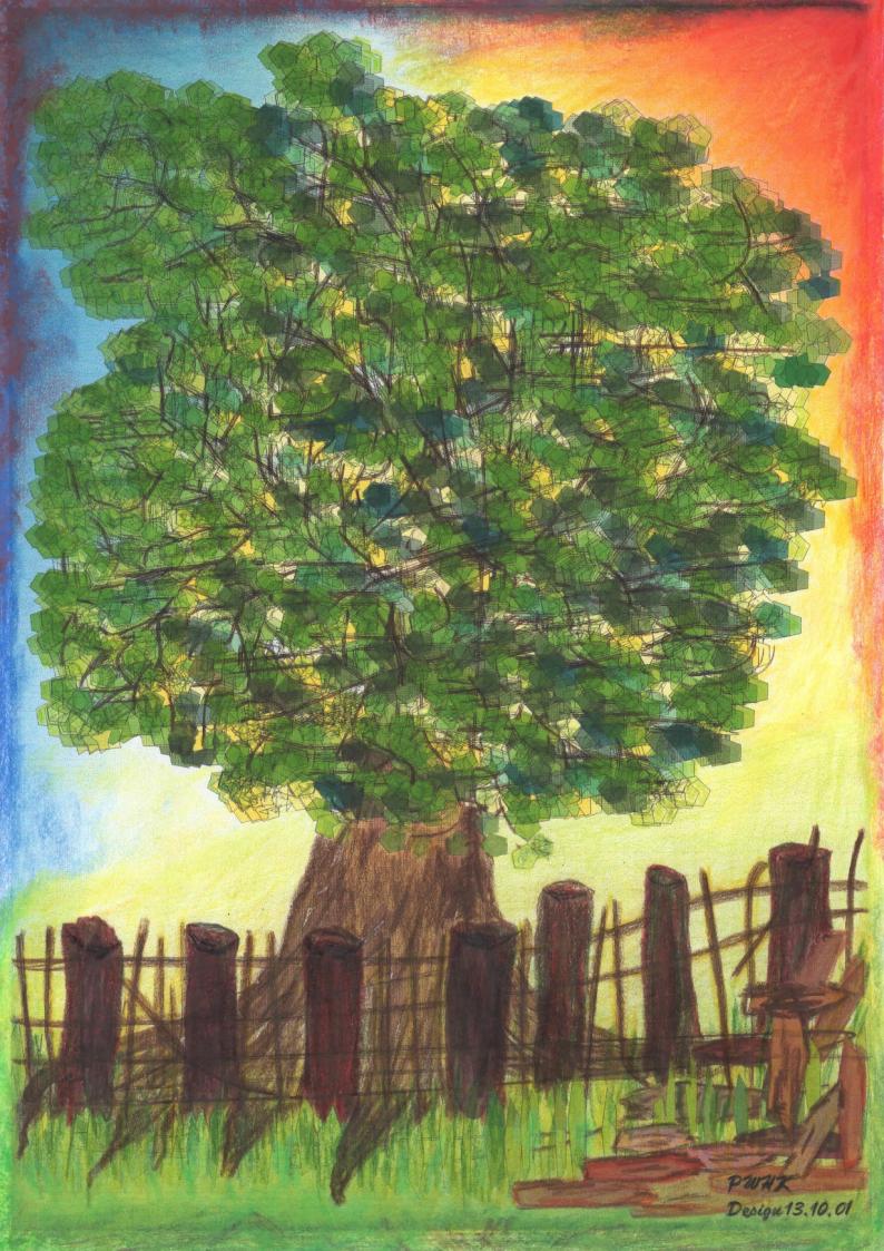 baum naiv gemalt 1 pwhk a4 29,6 x 21,1 cm 131001